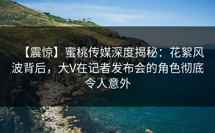 【震惊】蜜桃传媒深度揭秘:花絮风波背后,大V在记者发布会的角色彻底令人意外 【震惊】蜜桃传媒深度揭秘:花絮风波背后,大V在记者发布会的角色彻底令人意外
