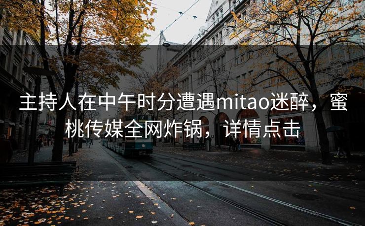 主持人在中午时分遭遇mitao迷醉,蜜桃传媒全网炸锅,详情点击 主持人在中午时分遭遇mitao迷醉,蜜桃传媒全网炸锅,详情点击