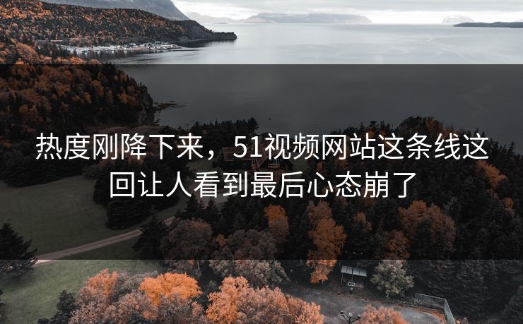 热度刚降下来，51视频网站这条线这回让人看到最后心态崩了